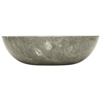 Waschbecken Grau Ø40x12 cm Marmor