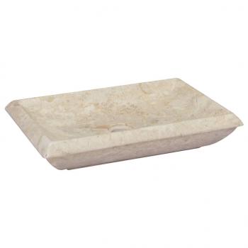 ARDEBO.de - Waschbecken Creme 50x35x10 cm Marmor