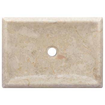 Waschbecken Creme 50x35x10 cm Marmor