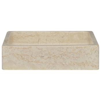 Waschbecken Creme 40x40x10 cm Marmor
