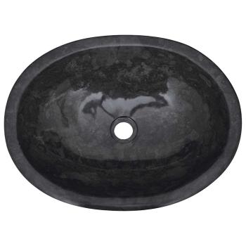 Waschbecken Schwarz 53x40x15 cm Marmor