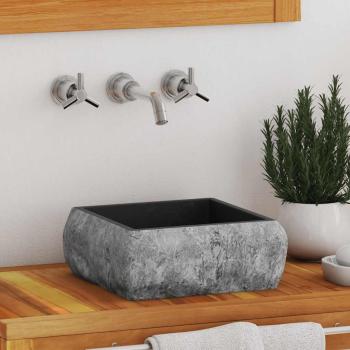 Waschbecken Schwarz 30x30x13 cm Marmor