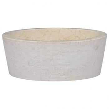ARDEBO.de - Waschbecken Creme Ø40x15 cm Marmor