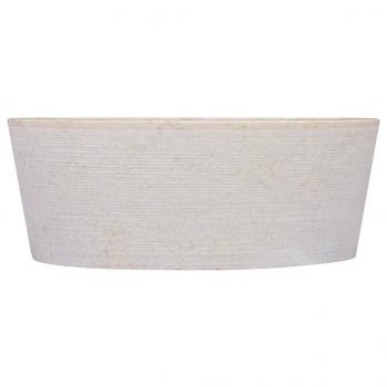 Waschbecken Creme Ø40x15 cm Marmor
