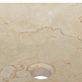 Waschbecken Creme 40x40x10 cm Marmor