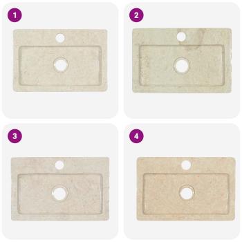 Wandwaschbecken Creme 38x24x6,5 cm Marmor