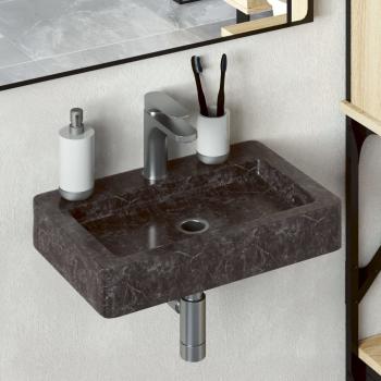 ARDEBO.de - Wandwaschbecken Schwarz 38x24x6,5 cm Marmor