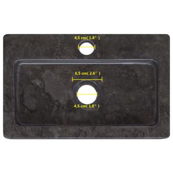 Wandwaschbecken Schwarz 38x24x6,5 cm Marmor