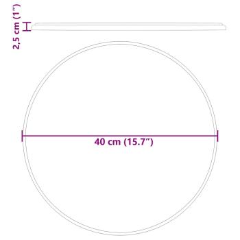 Tischplatte Grau Ø40x2,5 cm Marmor 