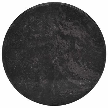 Tischplatte Schwarz Ø50x2,5 cm Marmor