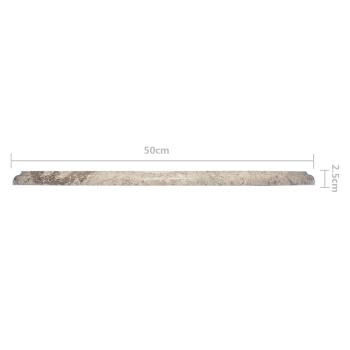 Tischplatte Grau Ø50x2,5 cm Marmor