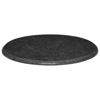 Tischplatte Schwarz Ø60x2,5 cm Marmor