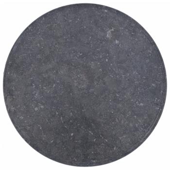Tischplatte Grau Ø60x2,5 cm Marmor