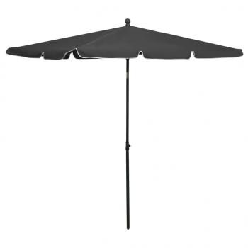 ARDEBO.de - Sonnenschirm mit Mast 210x140 cm Anthrazit