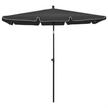 Sonnenschirm mit Mast 210x140 cm Anthrazit