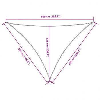 Sonnensegel Oxford-Gewebe Dreieckig 5x6x6 m Schwarz