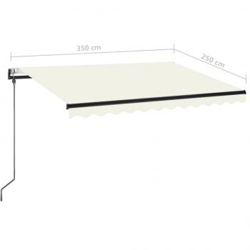 Markise Automatisch Einziehbar 350x250 cm Creme