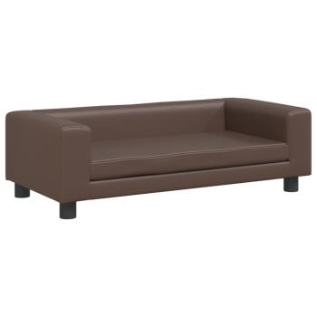 Hundebett mit Verlängerung Braun 100x50x30 cm Kunstleder