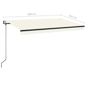 Markise Automatisch Einziehbar 400x350 cm Creme