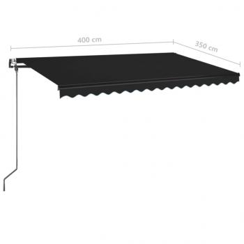 Markise Automatisch Einziehbar 400x350 cm Anthrazit