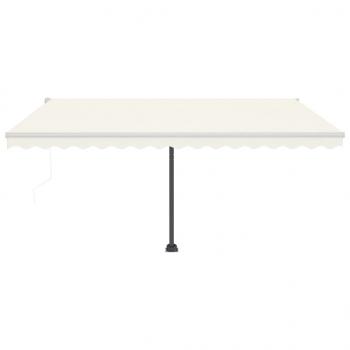 Automatische Markise mit LED & Windsensor 450x350 cm Cremeweiß