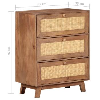 Sideboard 61x35x76 cm Massivholz Mango