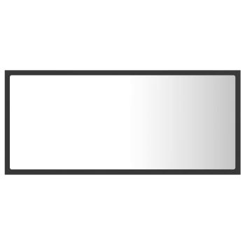 LED-Badspiegel Grau 90x8,5x37 cm Acryl