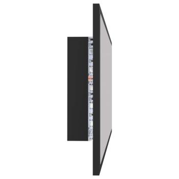 LED-Badspiegel Grau 90x8,5x37 cm Acryl