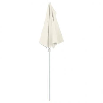 Halb-Sonnenschirm mit Mast 180x90 cm Sandfarben