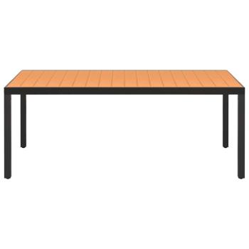 9-tlg. Garten-Essgruppe Aluminium Schwarz