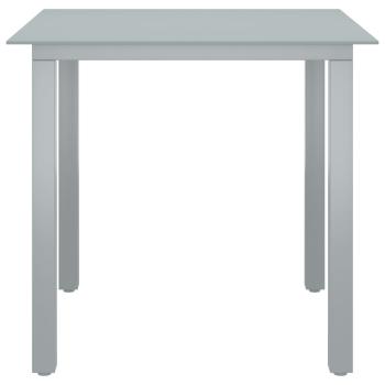 5-tlg. Garten-Essgruppe Aluminium Silbern und Schwarz