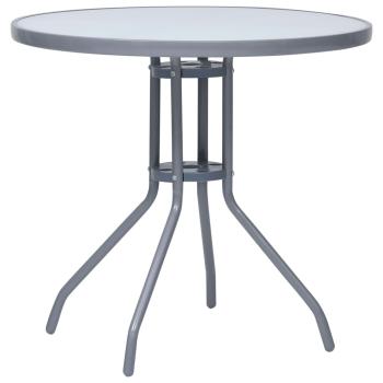 5-tlg. Garten-Essgruppe Aluminium und Textilene Silbern