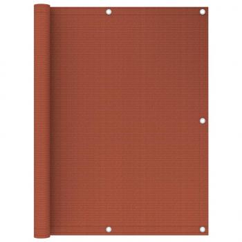 ARDEBO.de - Balkon-Sichtschutz Terracotta-Rot 120x600 cm HDPE