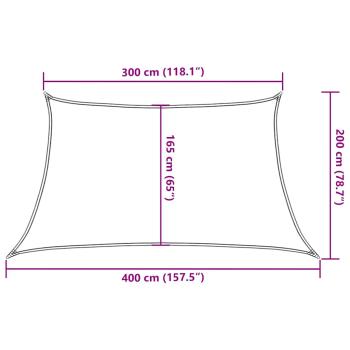 Sonnensegel 160 g/m² Rot 3/4x2 m HDPE