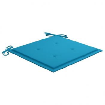 Gartenstuhl-Kissen 6 Stk. Blau 40x40x3 cm Oxford-Gewebe