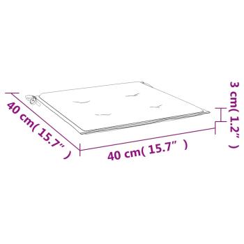 Gartenstuhl-Kissen 6 Stk. Blau 40x40x3 cm Oxford-Gewebe
