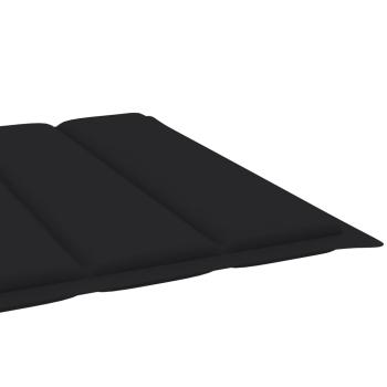 Klappbare Sonnenliege mit Auflage Akazie Massivholz 