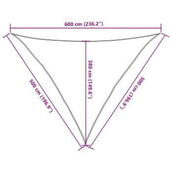 Sonnensegel 160 g/m² Hellgrün 5x5x6 m HDPE