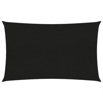 ARDEBO.de - Sonnensegel 160 g/m² Schwarz 2,5x4,5 m HDPE