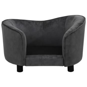 Hundesofa Dunkelgrau 69x49x40 cm Plüsch   