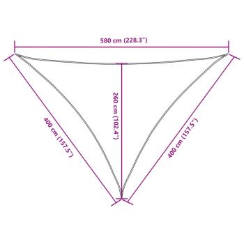 Sonnensegel Oxford-Gewebe Dreieckig 4x4x5,8 m Schwarz