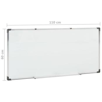Magnetisches Whiteboard Weiß 110x60 cm Stahl 