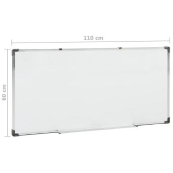 Magnetisches Whiteboard Weiß 110x60 cm Stahl 