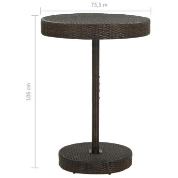 5-tlg. Gartenbar-Set Poly Rattan Braun
