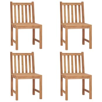 Gartenstühle 4 Stk. mit Kissen Massivholz Teak 