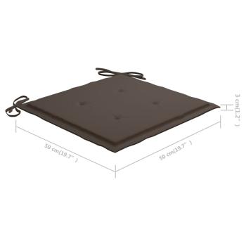 Gartenstühle 6 Stk. mit Kissen Massivholz Teak