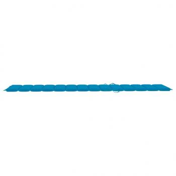 Sonnenliegen 2 Stk. mit Auflagen Blau Massivholz Teak