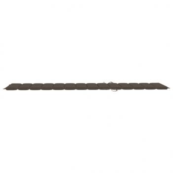 Sonnenliegen 2 Stk. mit Auflagen Taupe Massivholz Teak