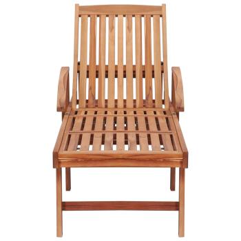 Sonnenliegen 2 Stk. mit Auflagen Taupe Massivholz Teak