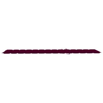 Sonnenliegen 2 Stk. mit Auflagen Weinrot Massivholz Teak